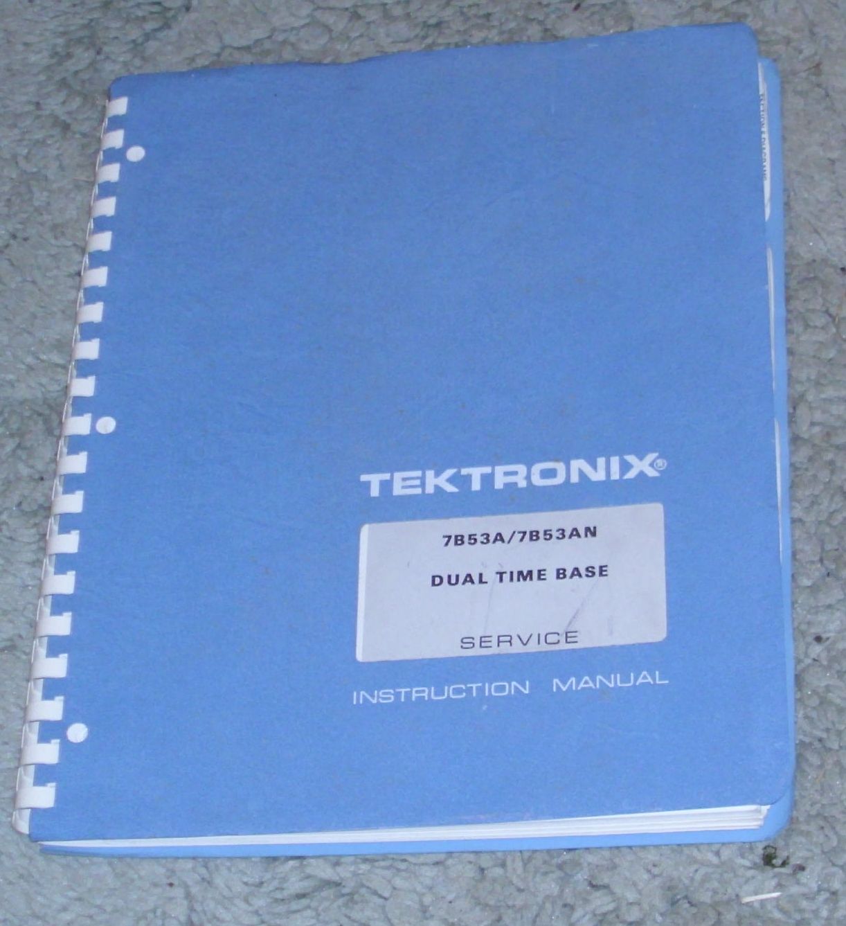 MANUAL Tektronix 7B53 Dual Time Base