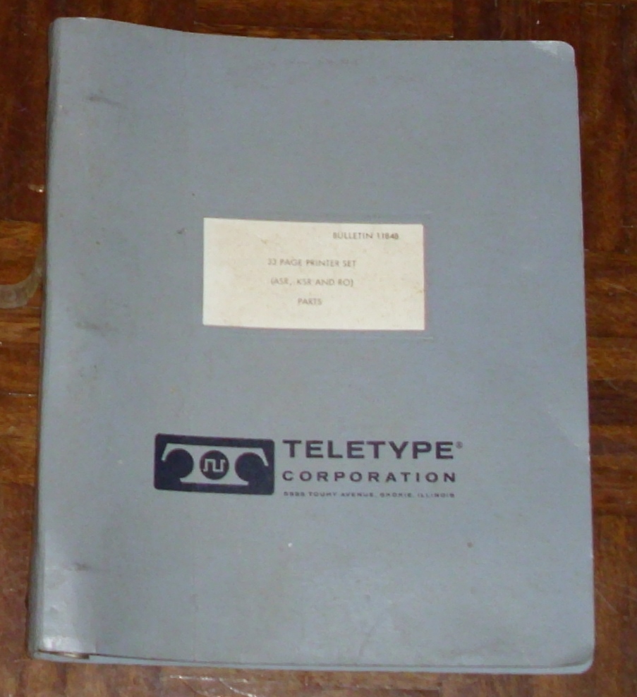 MANUAL Teletype 33 (parts)